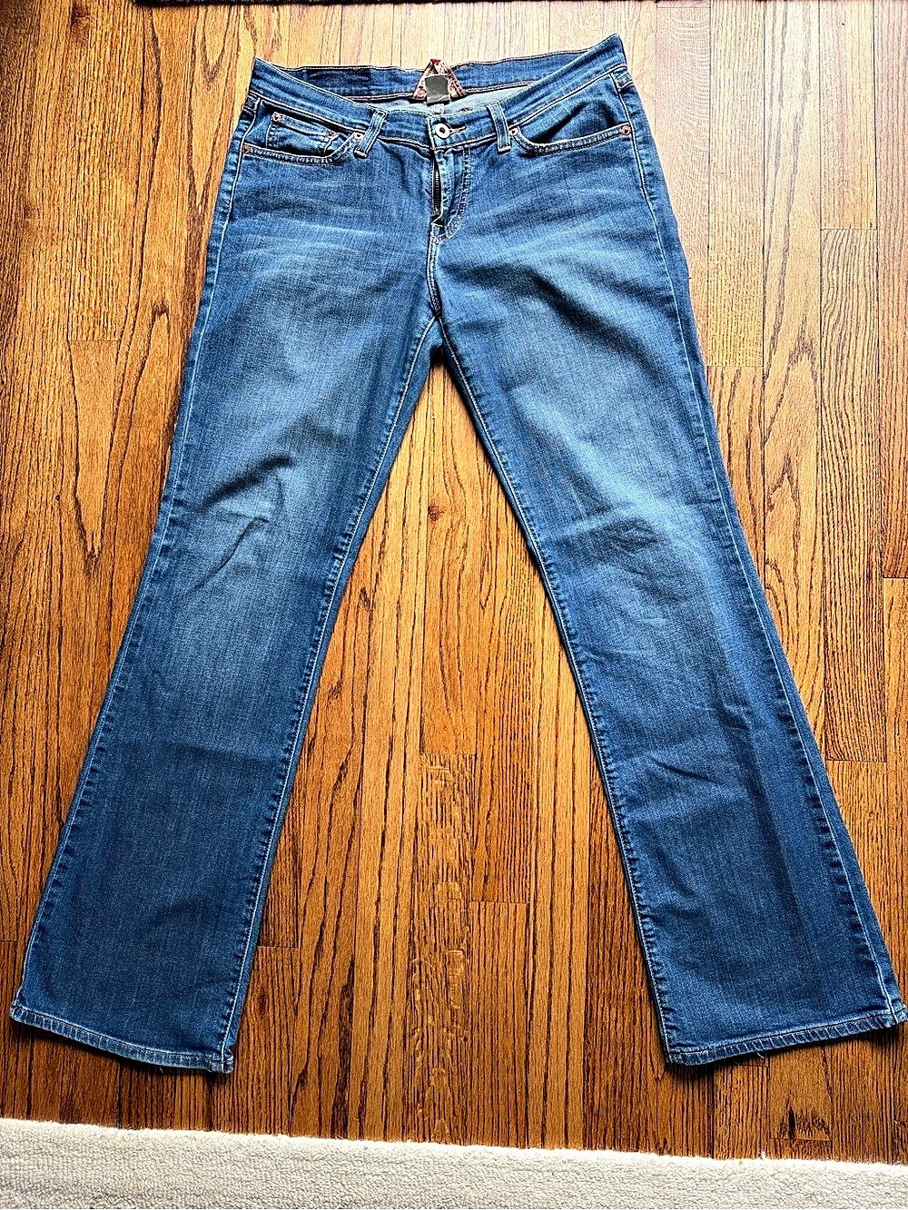 Lucky Brand Mid-Rise Flare Jeans in Blue size 8 / 29 32 length
